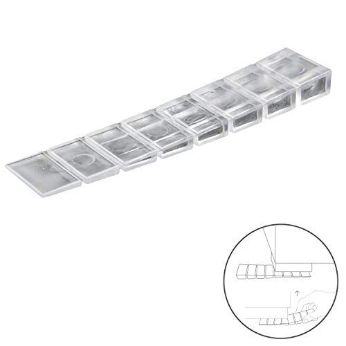 WOLFPACK LINEA PROFESIONAL 5322010 Cuñas Calza Muebles Ajustable/Recortable Transparente (Blister 9 Piezas)