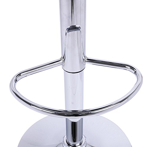 WOLTU 1x Taburete de Bar con Reposabrazos, Juego de 1, Altura Ajustable con Respaldo Piel Sintética de Fácil Cuidado para Cocina, Bar, Salon Negro BH30sz-1