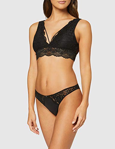 Women's Secret Limited Edition Black Lace Braguita brasileña, Negro (Negro 1), (Tamaño del Fabricante: L) para Mujer
