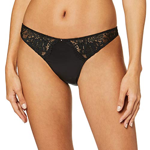 Women's Secret Limited Edition Black Lace Braguita brasileña, Negro (Negro 1), (Tamaño del Fabricante: L) para Mujer
