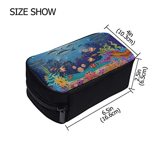 Wonder Woman Overnight Bag Cartoon Natural Sea Creature Fish Fish Bolsa de maquillaje para viajes Bolsa de aseo lavable Bolsa de viaje para mujeres Bolsas de cosméticos Estuche multifunción Bolsa de