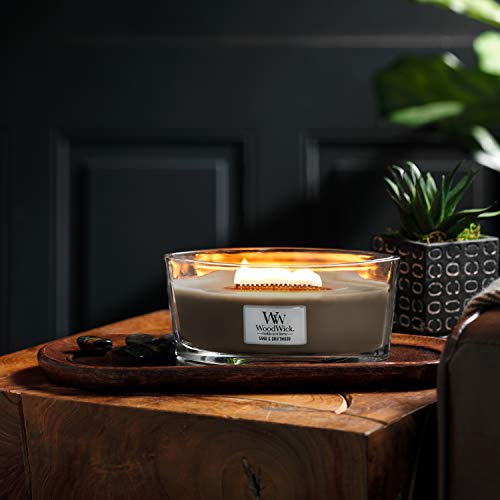 WoodWick vela aromática en forma de elipse, arena y madera traída hasta la orilla por el mar
