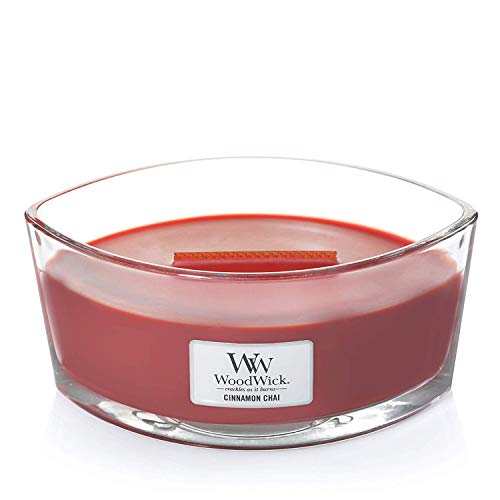 WoodWick vela aromática en forma de elipse, chai con canela