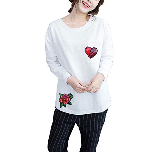 Woohome Patch Sticker, 9 Pz Purple Red Parche Termoadhesivo, Estilo Surtido Parche de Hierro en Parches para Ropa, Mochila, Gorras, Repara El Palo de Agujero