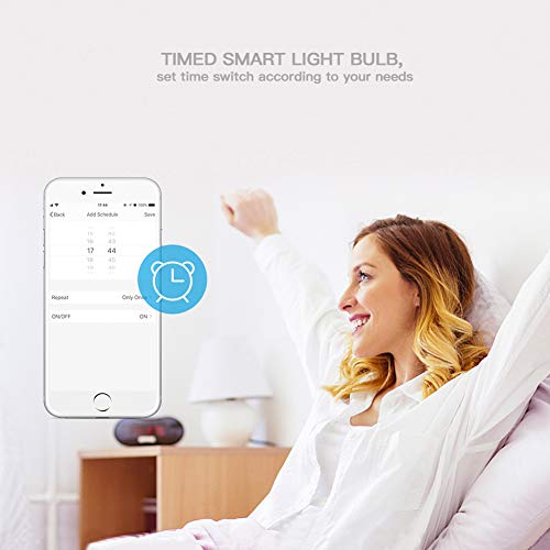 Woox Bombilla de luz inteligente, funciona con Alexa.