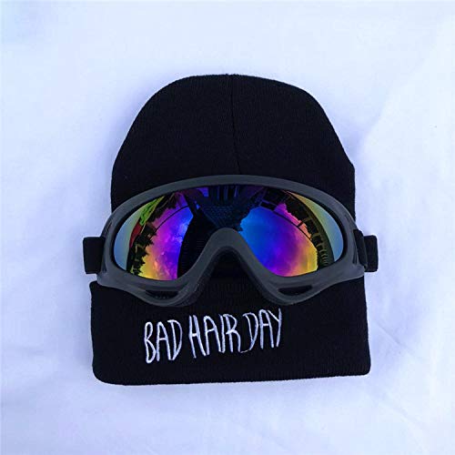 wopiaol Otoño e Invierno Gafas para niños Sombrero de Punto Adulto Colorido Multicolor dy Mano rápida Guapo Escenario Red Sombrero Rojo Sombrero para Padres e Hijos