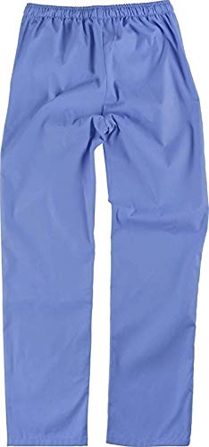 Work Team Uniforme Sanitario, con elástico y cordón en la Cintura, Casaca y Pantalon Unisex Celeste L
