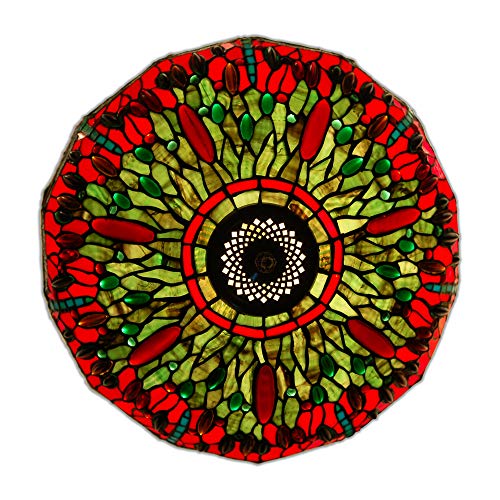 World Art Lámparas De Estilo Tiffany, Multicolor, 58x41x41 Cm