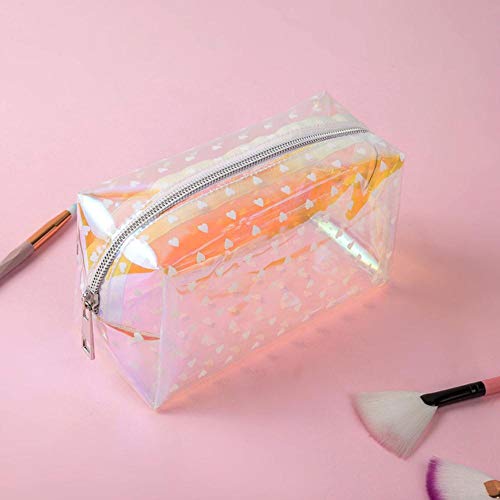 Wozoaoasq Bolsa de Viaje Transparente para Mujer Bolsa de gelatina Impermeable Bolsa de cosméticos de PVC para Maquillaje Femenino Bolsa, 6015-5