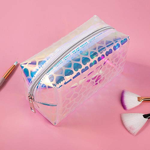 Wozoaoasq Bolsa de Viaje Transparente para Mujer Bolsa de gelatina Impermeable Bolsa de cosméticos de PVC para Maquillaje Femenino Bolsa, 6015-5