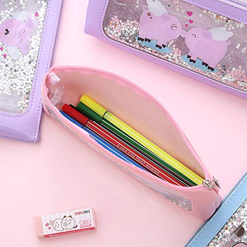 wpaacb Estuches Bonitos para Chicas Estuche Escolar niño Adolescente Bolsa de lápices para niñas Estuche de lápices para Chicas Adolescentes Lápiz Caso Purple Single