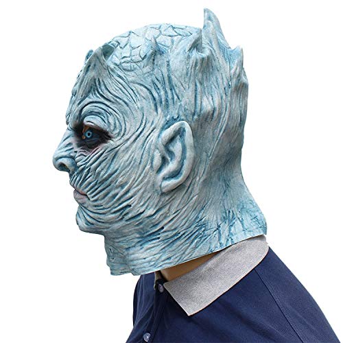 WSJDE Máscara de Halloween de Juego de Tronos, máscara de látex de Noche de Rey Caminante, máscara de Noche de Zombie para Cosplay, máscara de Fiesta para decoración del hogar