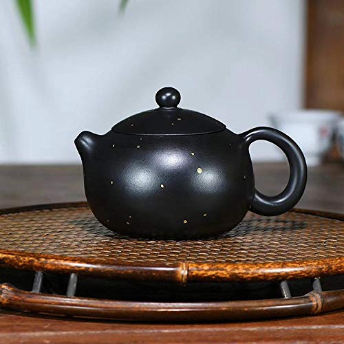 Wsliqrti Teiera di argilla, servizio da tè, tè Kung Fu, Yixing Regalo portatile orientale zisha fatto a Mano Yixing teiera zisha-Nero