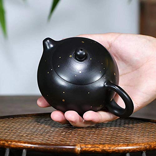 Wsliqrti Teiera di argilla, servizio da tè, tè Kung Fu, Yixing Regalo portatile orientale zisha fatto a Mano Yixing teiera zisha-Nero