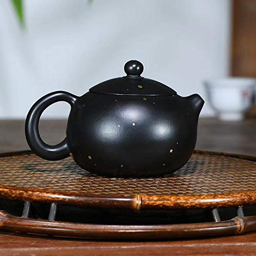 Wsliqrti Teiera di argilla, servizio da tè, tè Kung Fu, Yixing Regalo portatile orientale zisha fatto a Mano Yixing teiera zisha-Nero