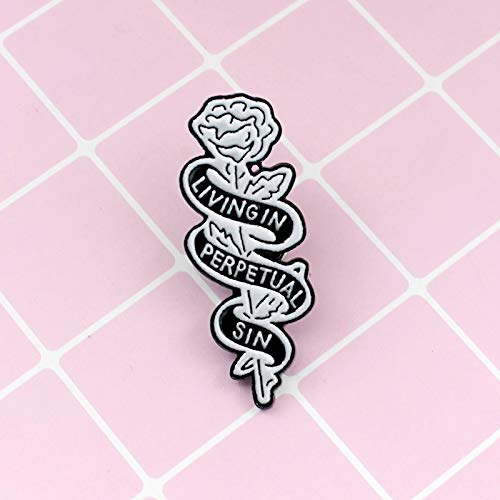 WYLBQM Broche Broche de Color Rosa Oscuro Que Vive en el Esmalte Permanente sin Escudo de Punto Insignia individualizada Mejores Amigos creativet joyería de Pareja