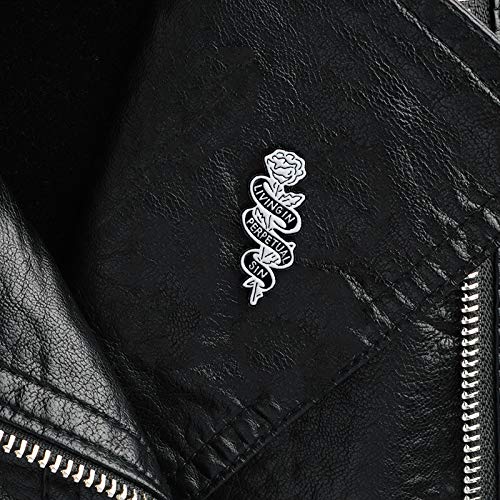 WYLBQM Broche Broche de Color Rosa Oscuro Que Vive en el Esmalte Permanente sin Escudo de Punto Insignia individualizada Mejores Amigos creativet joyería de Pareja