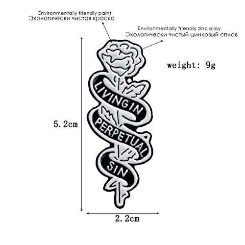 WYLBQM Broche Broche de Color Rosa Oscuro Que Vive en el Esmalte Permanente sin Escudo de Punto Insignia individualizada Mejores Amigos creativet joyería de Pareja