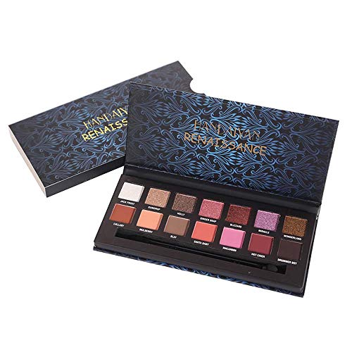 Wysgvazgv 14 Colores Paleta de Sombras de Ojos Glitter Matte, Eyeshadow Palette Shimmer Maquillaje Cosmética Profesionale Paleta de Sombra de Ojos Cosméticos Conjunto Impermeable Flawless
