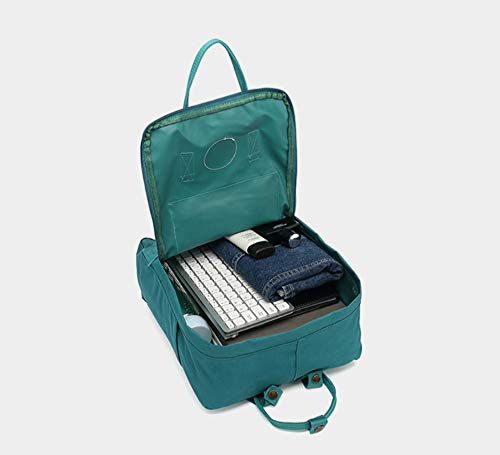 Wznb Mochila para Estudiantes Mochila De Zorro Mochila Escolar para Estudiantes Ártico Minimalista Mochila para Parejas Al Aire Libre Mujer 20L De Edad Verde Crema