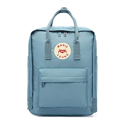 Wznb Mochila para Estudiantes Mochila De Zorro Mochila Escolar para Estudiantes Ártico Minimalista Mochila para Parejas Al Aire Libre Mujer 20L De Edad Verde Crema