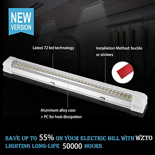 WZTO Barra de Luz 72 LED Interior del Coche led tubo DC 12-80V lámpara de Coches Luz de LED Iluminación Interior 500lm Tubo 3PCS