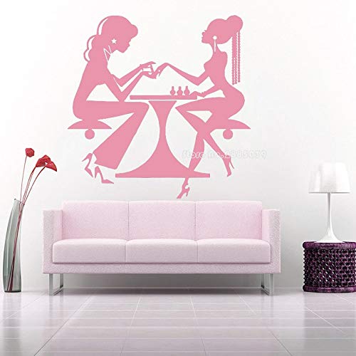 wZUN Calcomanía de Pared para salón de Belleza, calcomanía de Vinilo para decoración de uñas, Pegatina para peluquería, Utensilios de peluquería para Mujer, 63X63cm