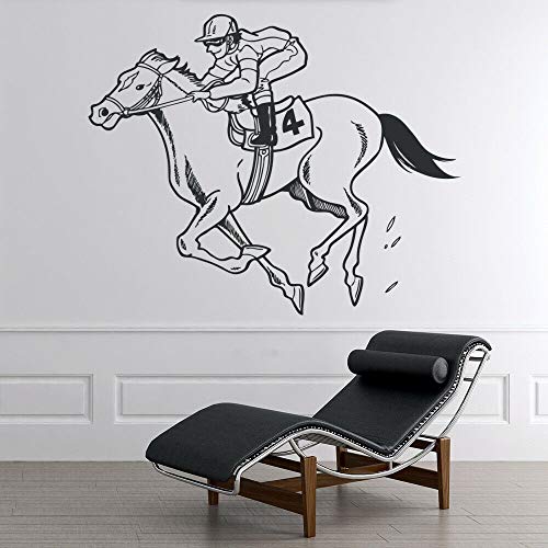 wZUN Carreras de Caballos Pegatinas de Pared Cool Teen Boys Room decoración de la Pared calcomanía Vinilo Papel Tapiz 78X63cm