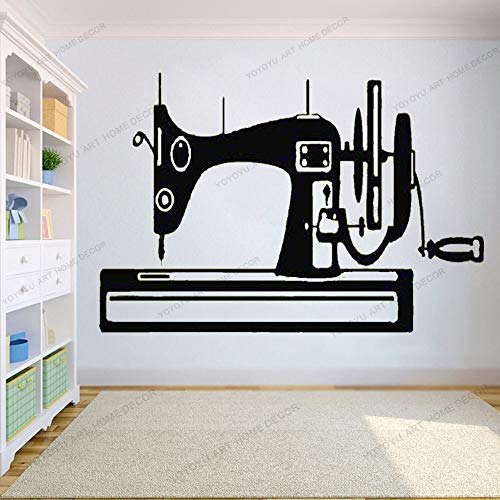 wZUN Etiqueta de la Pared máquina de Coser calcomanía Vinilo Adhesivo Estudio de Costura Costura Dormitorio calcomanía Arte Mural 42X80 cm
