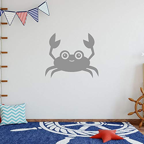 wZUN Happy Little Cangrejo Animal Pared Artista Dormitorio decoración de la habitación extraíble 57X48cm
