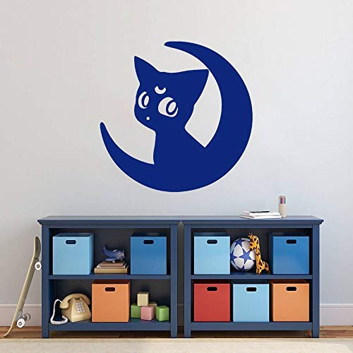 wZUN Hermosa Chica Pegatinas de Pared Dormitorio en casa habitación de los niños Arte Anime decoración Vinilo extraíble 85X85cm