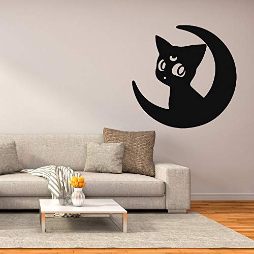 wZUN Hermosa Chica Pegatinas de Pared Dormitorio en casa habitación de los niños Arte Anime decoración Vinilo extraíble 85X85cm