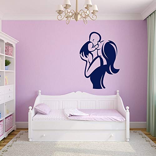 wZUN Madre besando bebé Vinilo Arte Pegatina Familiar Chico calcomanía decoración de habitación Familiar 68X96cm