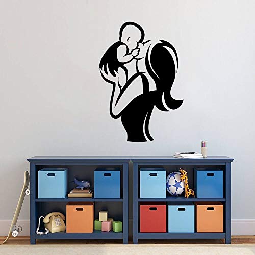 wZUN Madre besando bebé Vinilo Arte Pegatina Familiar Chico calcomanía decoración de habitación Familiar 68X96cm