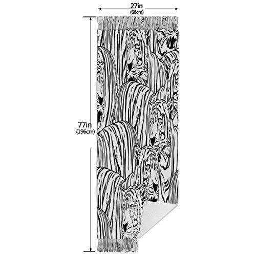 XCNGG Bufanda con flecos de cachemira de imitación chal bufanda larga de moda Pashmina Shawls And Wraps Golden Pineapple And Pink Flamingo Womens Cashmere Scarf Winter Blanket