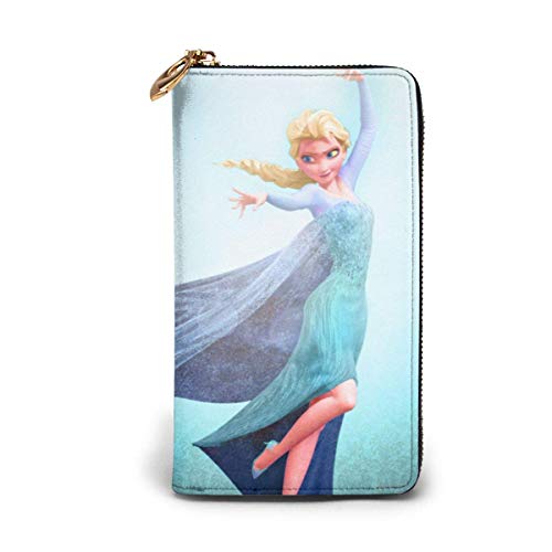 XCNGG FroAs PicZen Cartera Grande de Cuero Genuino Mujer, Cartera Larga con Cremallera Alrededor de la Cartera para Mujer, Bolso de Viaje con borlas, Tarjetero, Organizador, Cartera para