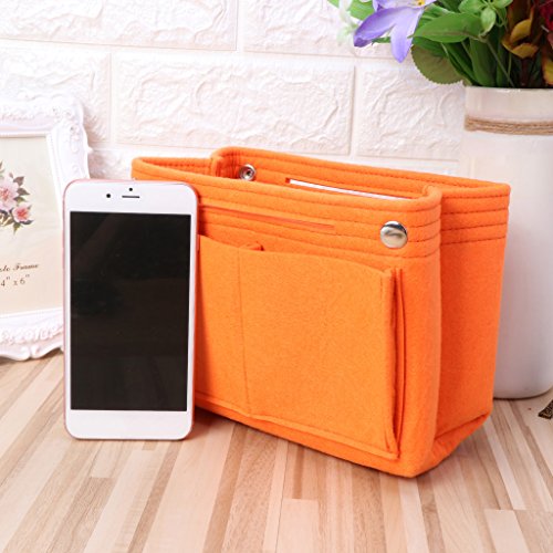 Xiangrun Kits de Colonia para la Mujer, la Caja de inserción del Organizador del Bolso de múltiples Funciones del Bolso de Almacenamiento de paño de Fieltro