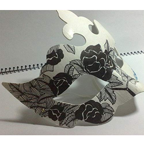 Xinlie Máscara Blanca sin Pintar, Máscaras de Bricolaje Máscaras de Fiesta con Forma de Bola enmascarada Máscaras anónimas para Pintar niños para el Carnaval de Halloween Máscara diseño (10 Piezas)