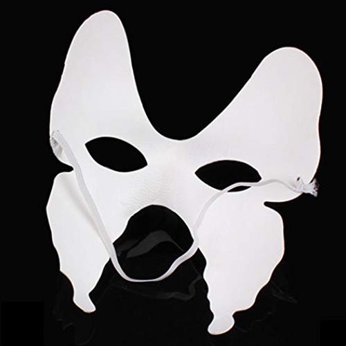 Xinlie Máscara Blanca sin Pintar, Máscaras de Bricolaje Máscaras de Fiesta con Forma de Bola enmascarada Máscaras anónimas para Pintar niños para el Carnaval de Halloween Máscara diseño (10 Piezas)