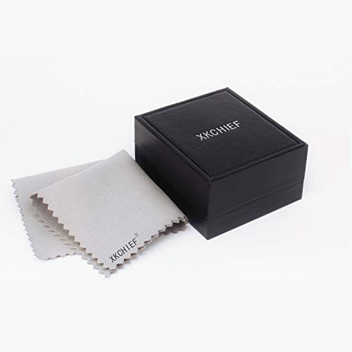 XKCHIEF - Colgante Ovalado de Doble torsión, Tallado de Hueso con cordón de Cera marrón Ajustable, joyería Hecha a Mano para Mujeres o Hombres