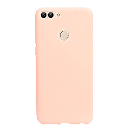 XTCASE 3X Funda Huawei P Smart Ultrafina Delgado Cover Color Caramelo Suave TPU Silicona Goma Flexible Protector Trasero Carcasa Gel Case Anti-rasguños - Rosa + Blanco + Azul Claro