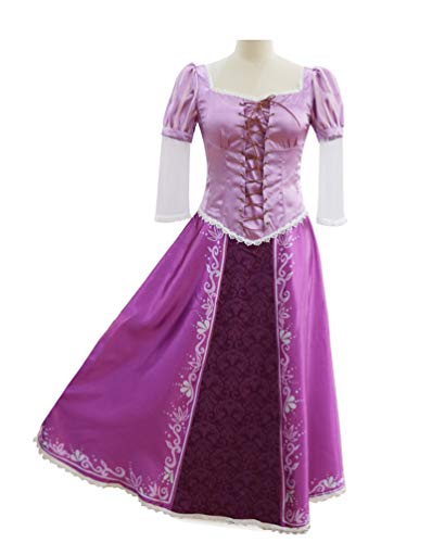 Xyfw Las Niñas De La Princesa Rapunzel Traje Largo Vestido De Malla Mangas Fiesta De Cumpleaños De Halloween Cosplay del Vestido del Vestido, XL