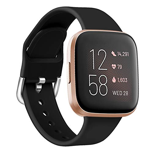 Yango Fitbit Versa 2 Correa, Silicona Suave Pulsera con Hebilla de Metal, Respueto de Pulsera para Fitbit Versa 2/Versa Lite/Versa