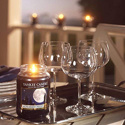 Yankee Candle 115174E - Midsummer Night Vela grande y aromatica con extracte de plantas naturales, negro, 632 g