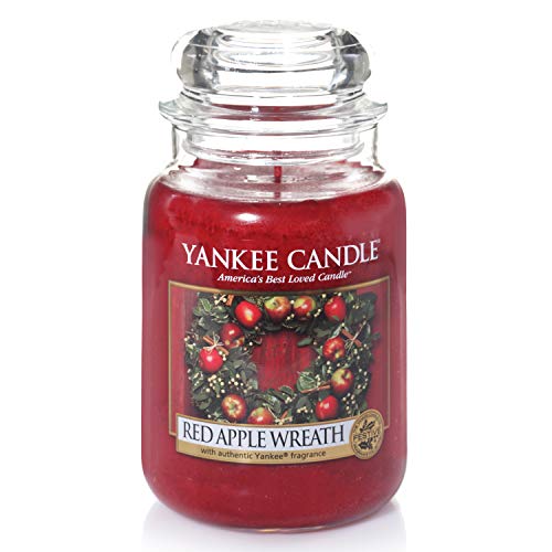 Yankee Candle Vela en un Vaso Doze, Una Corona de Manzanas Rojas, Rojo, Frasco Grande