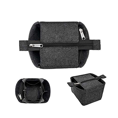 YANMUZI Organizador De Bolsos con Inserción Organizador De Bolsas con Cremallera Bolsa De Cosméticos De Viaje Organizador De Monederos Organizador De Bolsos Inserción Cilíndrica,D-M