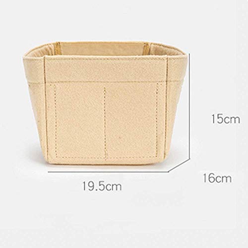 YANMUZI Organizador De Bolsos con Inserción Organizador De Bolsas con Cremallera Bolsa De Cosméticos De Viaje Organizador De Monederos Organizador De Bolsos Inserción Cilíndrica,D-M