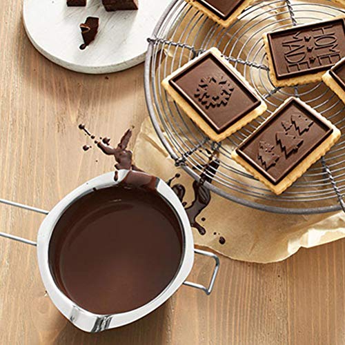YANSHON Olla para Baño María Cocinar Olla Bain-Marie 600ml en Acero INOX para Cocinar al Vapor, Bain Marie Olla para Derretir Chocolate, Dulces, Mantequilla, Queso y Velas, etc. (Acero INOX 304)