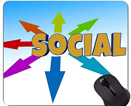 Yanteng Compass Gaming Mouse Pad Personalizado, multifunción Compass Social Mouse Pad con Borde Cosido