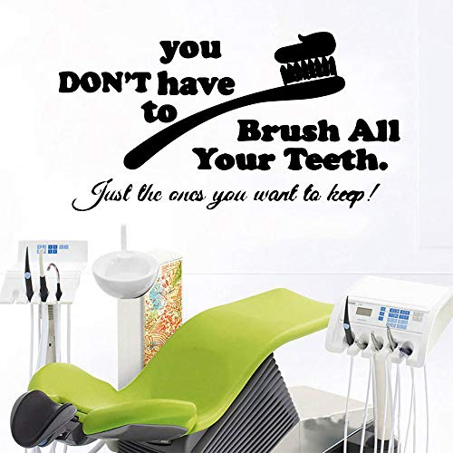 yaonuli Calcomanías Modernas de decoración Dental para el hogar para habitación Infantil decoración para el hogar Adhesivos de Pared Adhesivos Decorativos de Vinilo para pared54x102cm